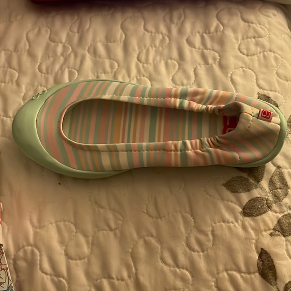 1/$10 or 2/$15 LUV DREAM FLATS Fiesta Stripe Mint Euro size 30 (12.5) - Picture 3 of 5